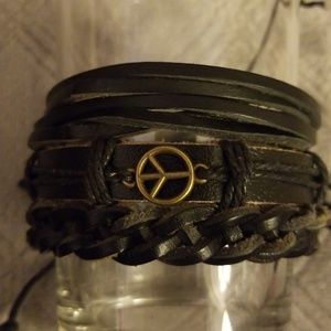(3) HANDMADE Leather Multi layer Bracelets